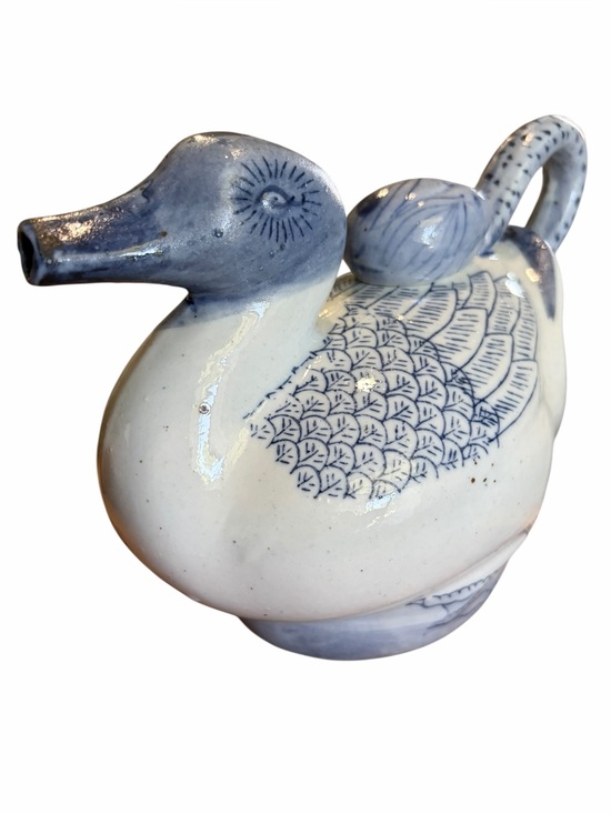 Other - Chinoiserie Vintage Blue and White Hand Painted Teapot/Pitcher